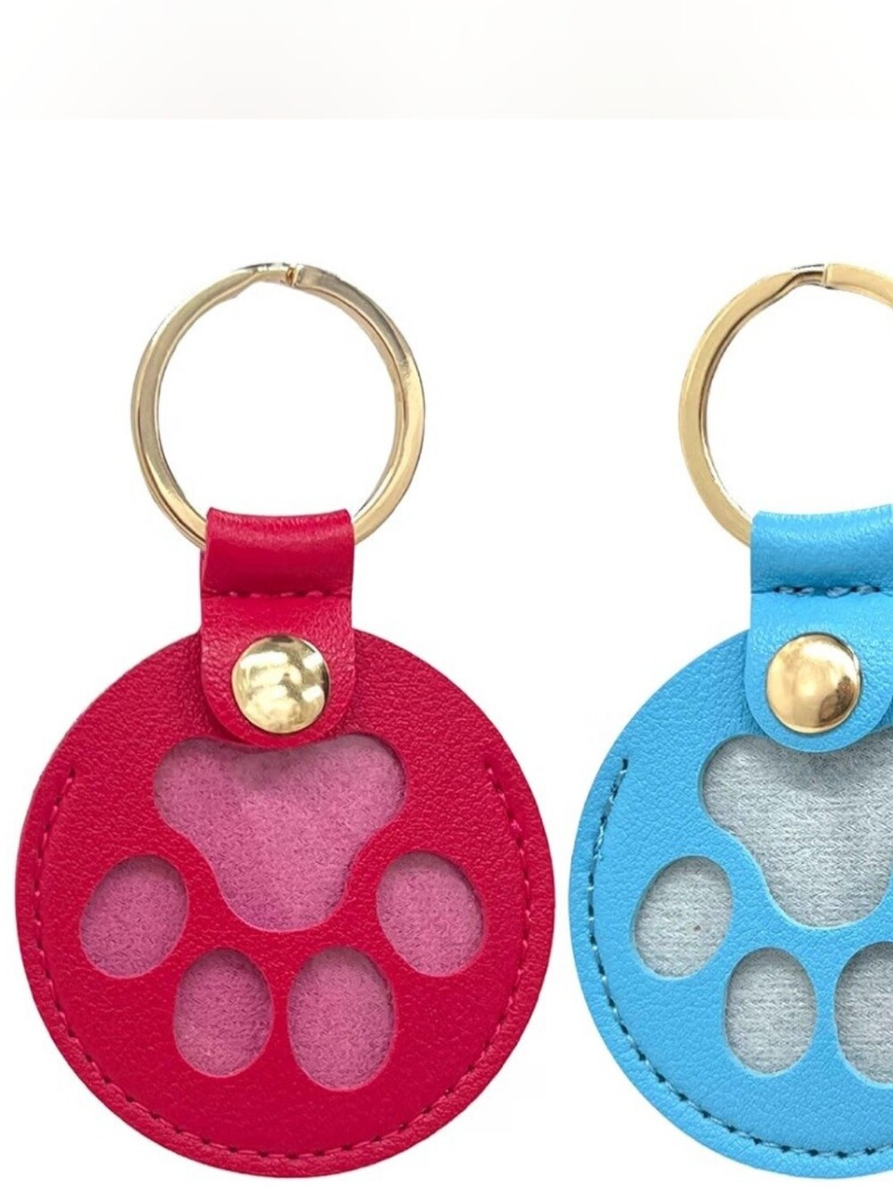Pet Hair Keepsake Paw Keychains – Set of 2